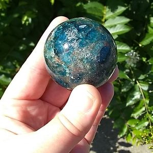 blue apatite sphere